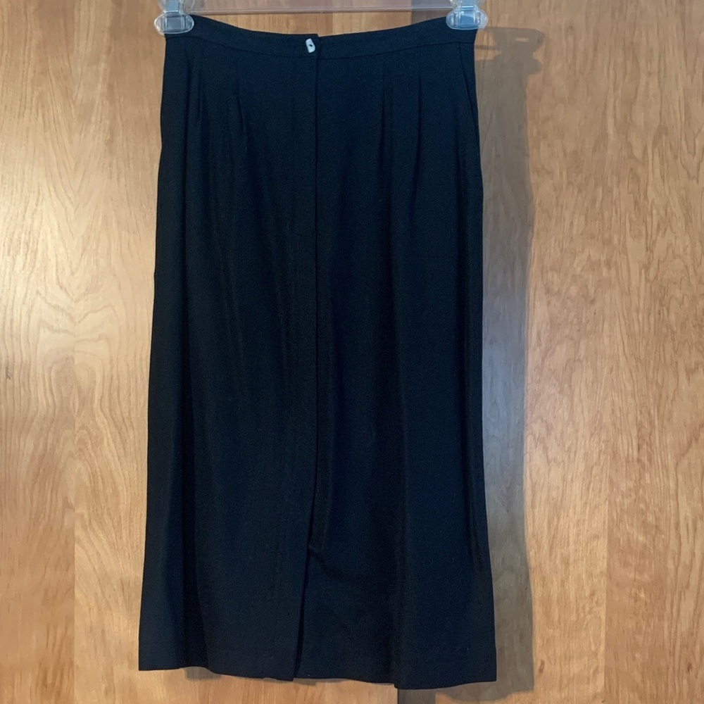 Vintage Liz Claiborne pleated front slit skirt w/ pockets & front zip Sz 8